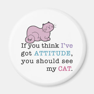 Íman Gato engraçado da atitude do meu gato