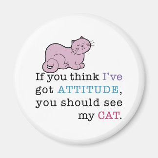 Íman Gato Engraçado de Atitude do Meu Gato