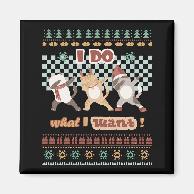 Íman Gato Engraçado De Dabbing - Eu Faço O Que Quero (Frente)