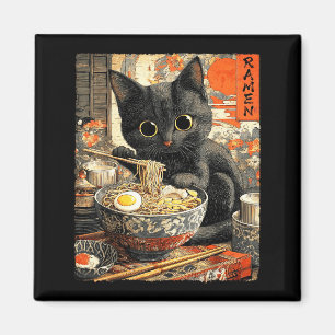 Íman Gato engraçado de ramen amantes de macarrão anime