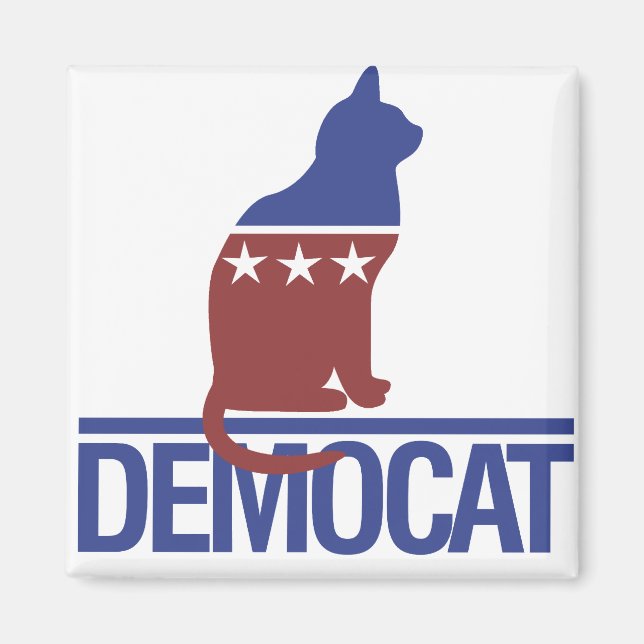 Íman Gato engraçado democratizado (Frente)