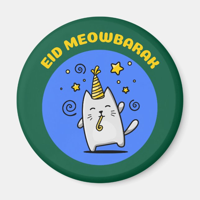 Íman Gato engraçado do Eid (Frente)