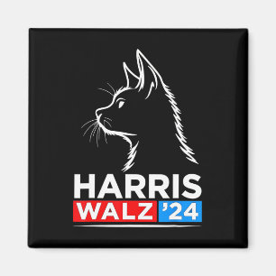 Íman Gato Engraçado Lady Kamala Harris Waltz 2024 Eleiç