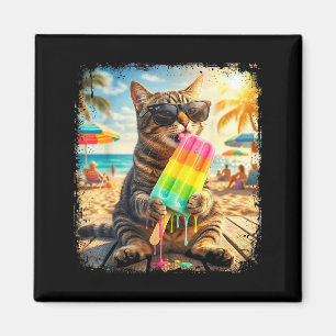 Íman Gato engraçado picolé óculos de sol animal verão m