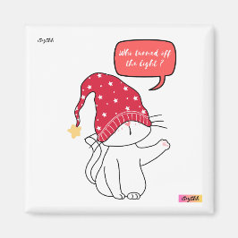 Íman gato engraçado, que apagou a luz