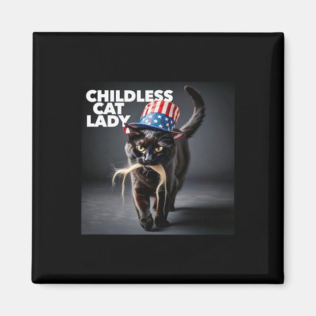 Íman Gato Engraçado Senhora Trump Hair Easy Halloween (Frente)