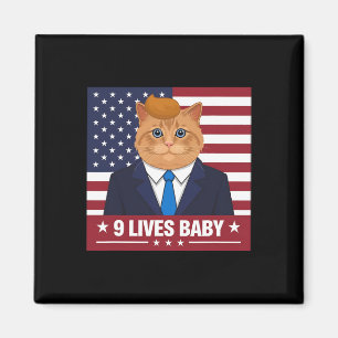 Íman Gato Engraçado Trump 9 Vive Bebê Engraçado Votar P