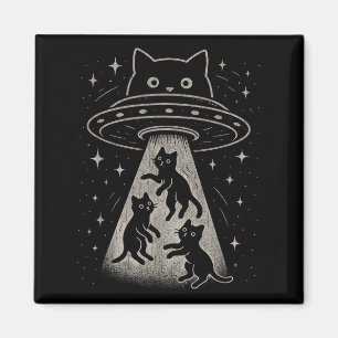 Íman Gato Engraçado Ufo Bastante Espacial do Gatinho Es