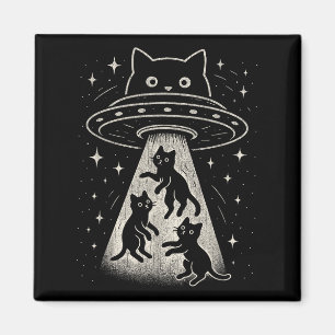 Íman Gato Engraçado Ufo Bastante Espacial do Gatinho Es