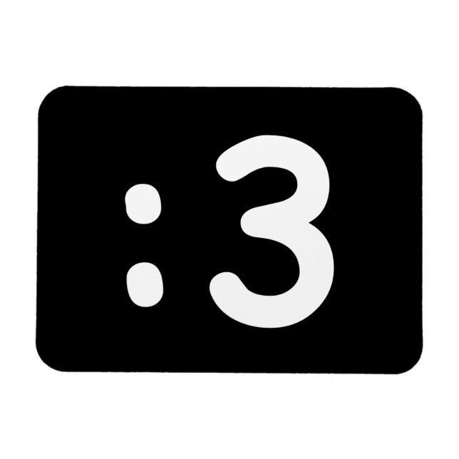 Íman Gato Face Emoticon: 3 (Horizontal)