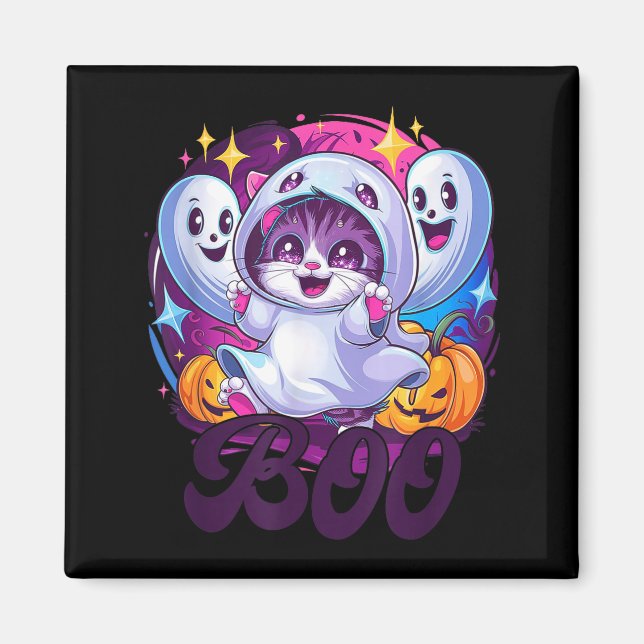Íman Gato fantasma Boo  (Frente)