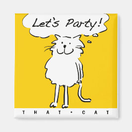 Íman Gato Feliz Sorridente como uma Ilustração de Desen