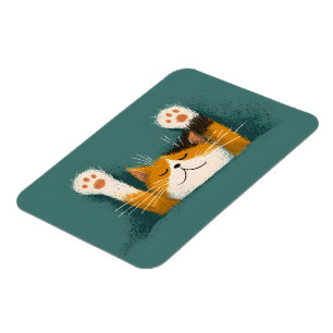 Íman Gato Fofo e Divertido Dormindo
