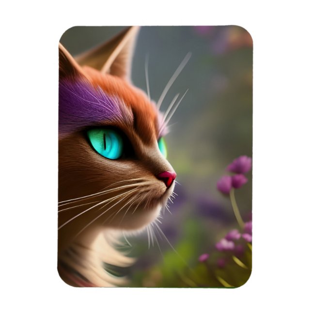 Íman Gato Gatinho Adorável, Olhos Turcos (Vertical)