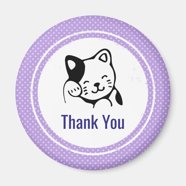 Íman Gato Gatinho Branco e Preto, Alô (Frente)