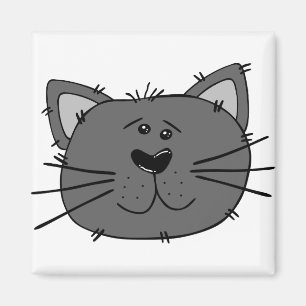 Íman Gato Gato De Cinza De Carnívoros Felinos E Raios