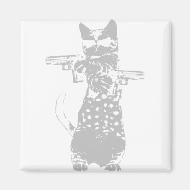 Íman Gato - gato engraçado gatinho (Frente)