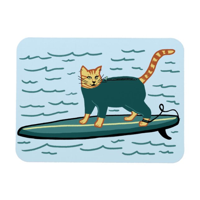 Íman Gato Gato Gatinho De Surfe (Horizontal)