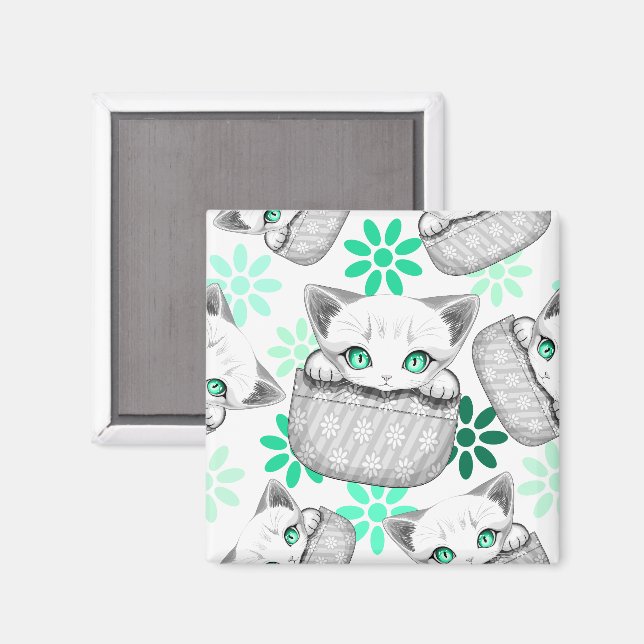 Íman Gato, Gato, Gato e Playaking de uma Bolsa (Front/Back)