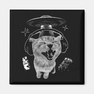 Íman Gato Gnarp Meme de Gato Alien Idiota Rotação Cereb