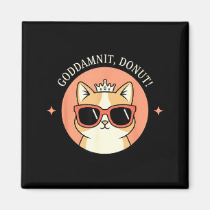 Íman Gato - Godit, Donut! Sy Design Retro Amante de Gat