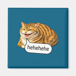 Íman Gato Gordo Estranho Engraçado Meme de Sorriso de Q