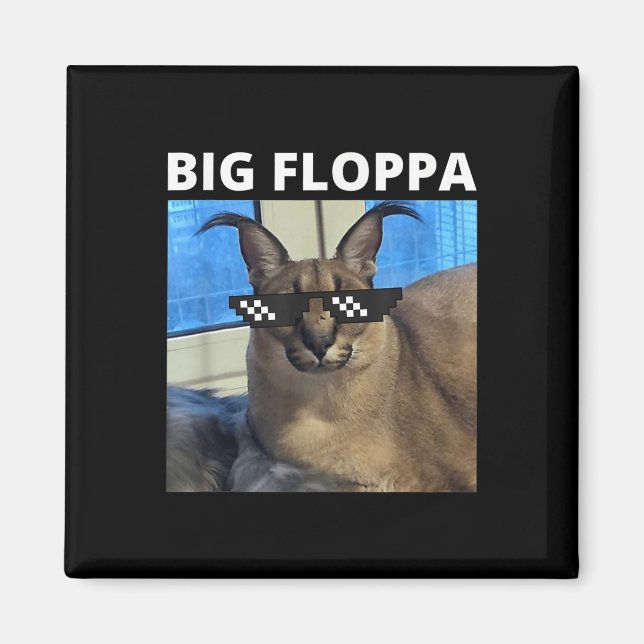Íman Gato Grande Floppa Meme (Frente)