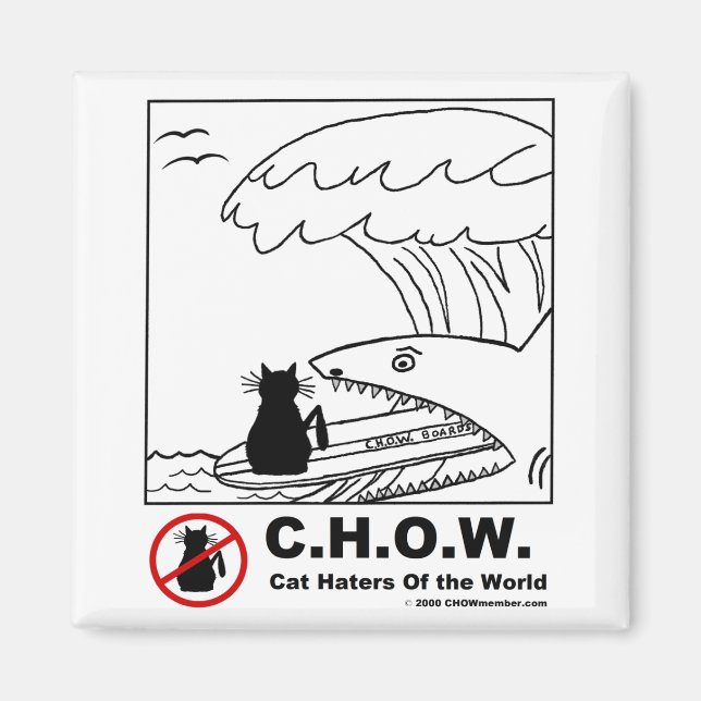 Íman Gato Hater Surfing Magnet (Frente)