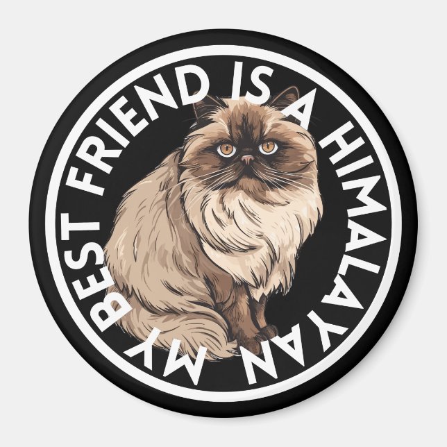 Íman Gato Himalaia Melhor Amigo (Frente)