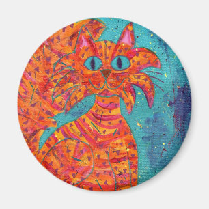 Íman Gato impetuoso na turquesa