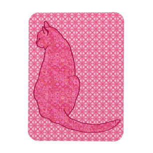 Íman Gato Japonês - Fúchsia Pink Batik