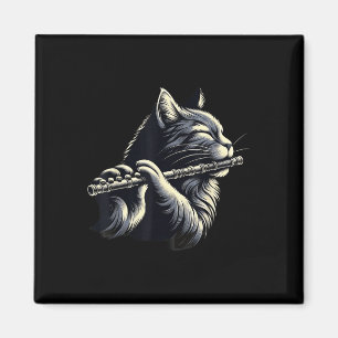 Íman Gato Jogando Flutuário Músico Gata Pover