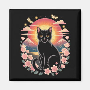 Íman Gato Kawaii Anime Japonês Retro Homens Mulheres Cr