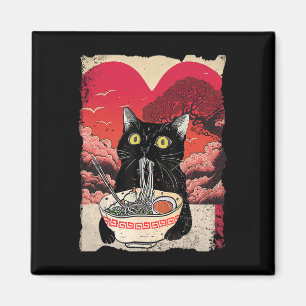 Íman Gato Kawaii Comendo Macarrão Ramen É Meu Valent