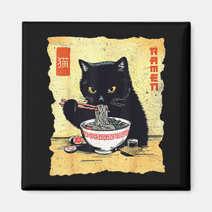 Íman Gato Kawaii Comendo Macarrão Ramen Presente Divert