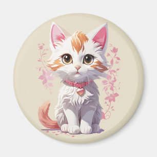 Íman Gato Kawaii Fofo com Olhos Grandes