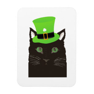 Íman Gato Legal com um Chapéu Verde