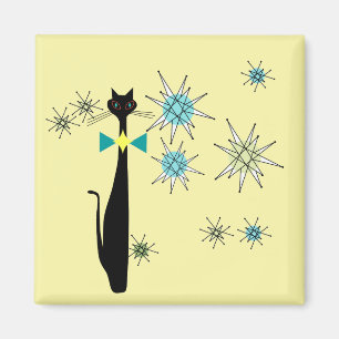 Íman Gato Legal MCM Moderno de Meio século da Era Atômi