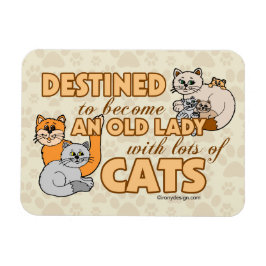 Íman Gato Louco Futuro Dama Engraçada Dizendo Design
