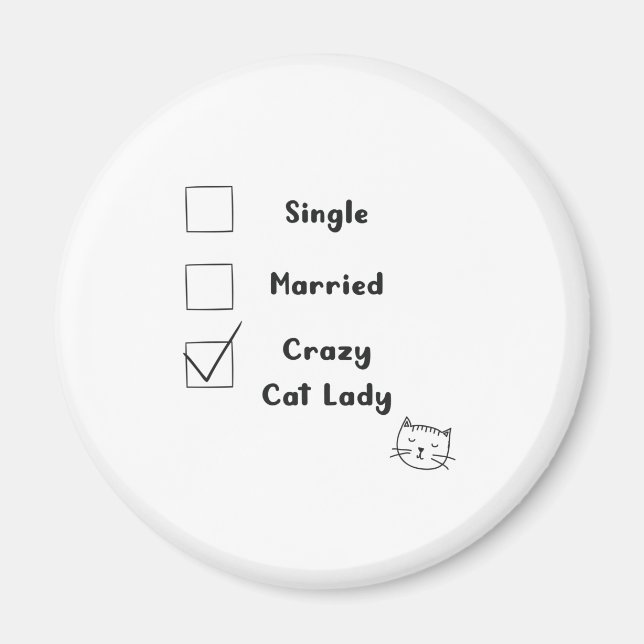 Íman Gato Louco Gato Gato Mãe Presente (Frente)