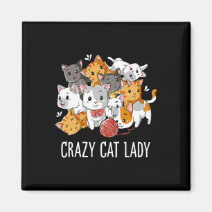 Íman Gato Louco Lady Engraçada Meninas Gatinhas Gatinha