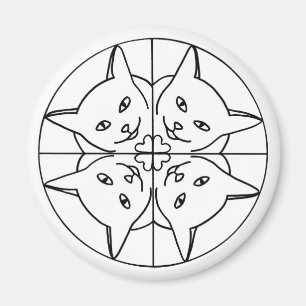 Íman Gato Lover Caleidoscópio Gatos Corações Magnetos
