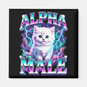 Íman Gato macho alfa filhote engraçado para homens mulh