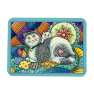 ÍMAN GATO-MÃE E COZINHO, QUILÔMETROS DE TRABALHO, PIN