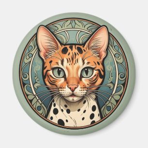 Íman Gato Malhado Art Nouveau