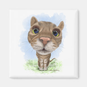 Íman Gato Malhado Divertido Cartoon