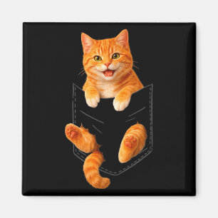 Íman Gato malhado laranja fofo gato bolso engraçado pai