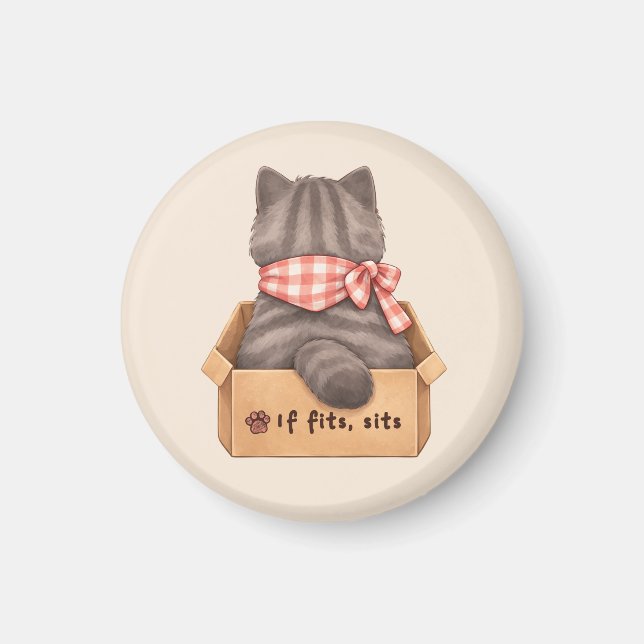 Íman Gato na Caixa (Frente)