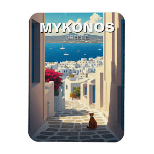 Íman Gato na Grécia Mykonos Cyclades Viagem