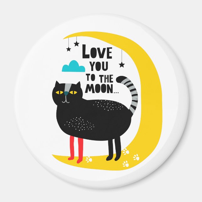 Íman Gato na lua (Frente)